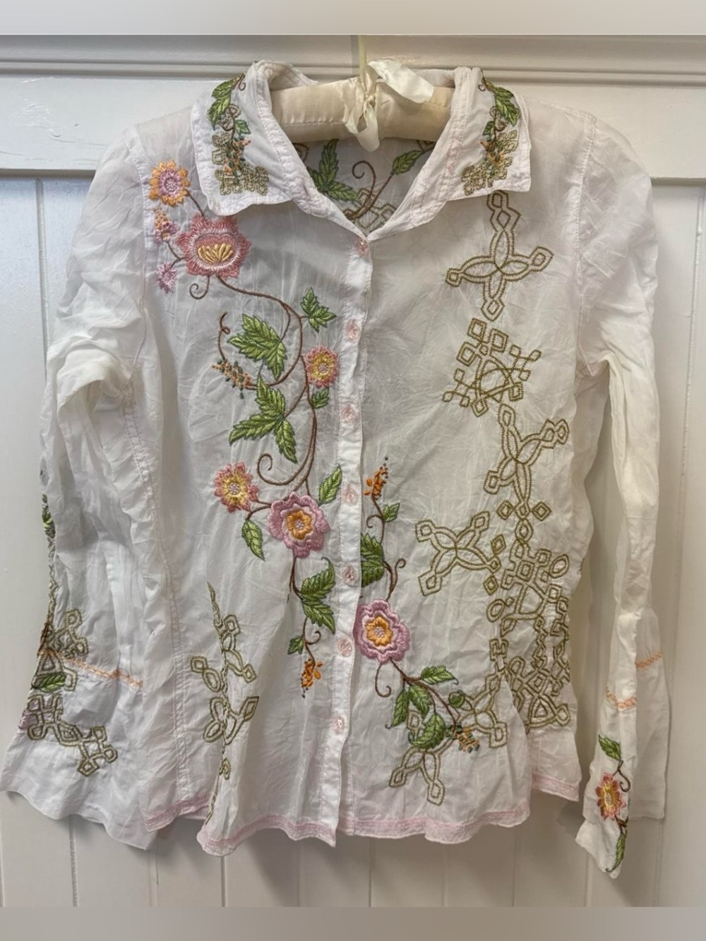 Johnny Was Embroidered Top